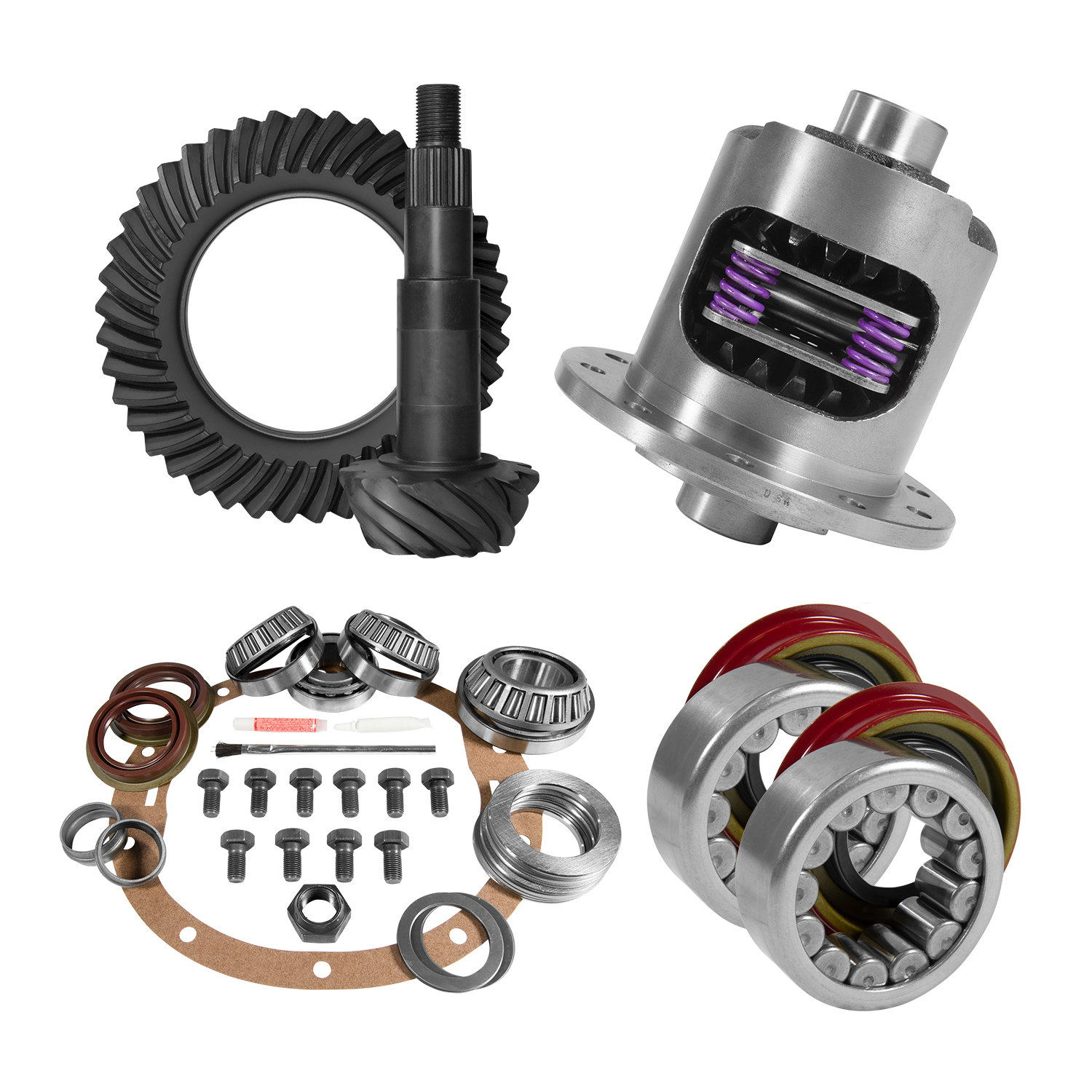 8.6" GM 4.88 Rear Ring & Pinion, Install Kit, 30spl Posi, Axle Bearings & Seals 