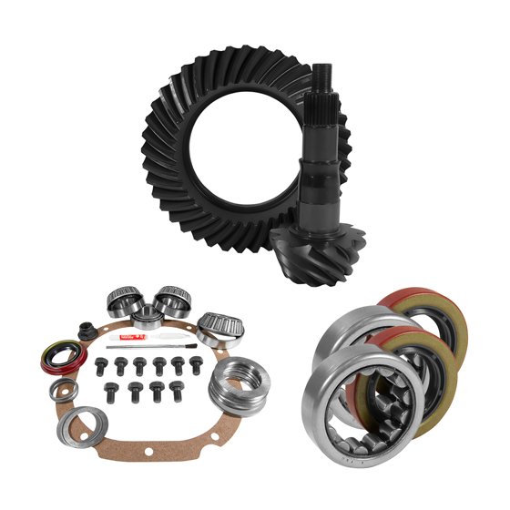 8.8" Ford 3.55 Rear Ring & Pinion, Install Kit, 2.25" OD Axle Bearings & Seals