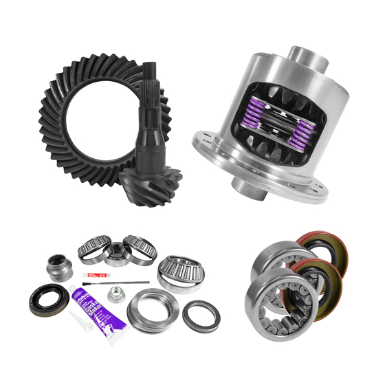 9.75" Ford 3.55 Rear Ring & Pinion, Install Kit, 34spl Posi, Axle Bearings