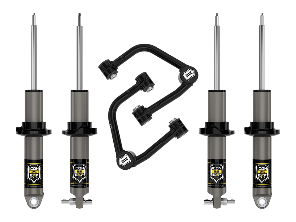 ICON 2021-2023 Ford Bronco, HOSS 1.0 Pkg, 1.375-3" Lift Stage 2 Suspension System, Tubular