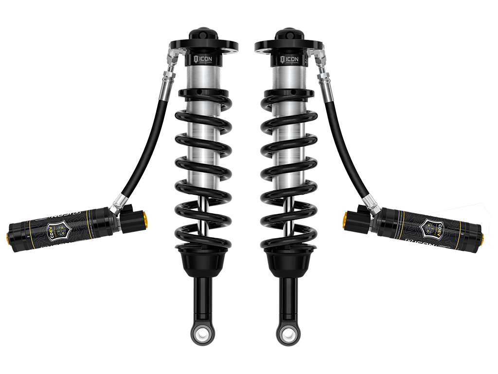 ICON 2022-2024 Toyota Tundra 1.25-3.5" Lift/2023-2024 Sequoia 3-4.5" Lift, V.S. 2.5 Series Front Coilover Kit, Remote Reservoir w/ CDEV, Pair