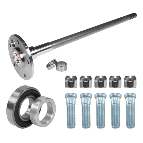 Rear Axle Kit Fits GM 8.2" Diff 28 Spline 29-7/8" Long Sealed Ball Bearing